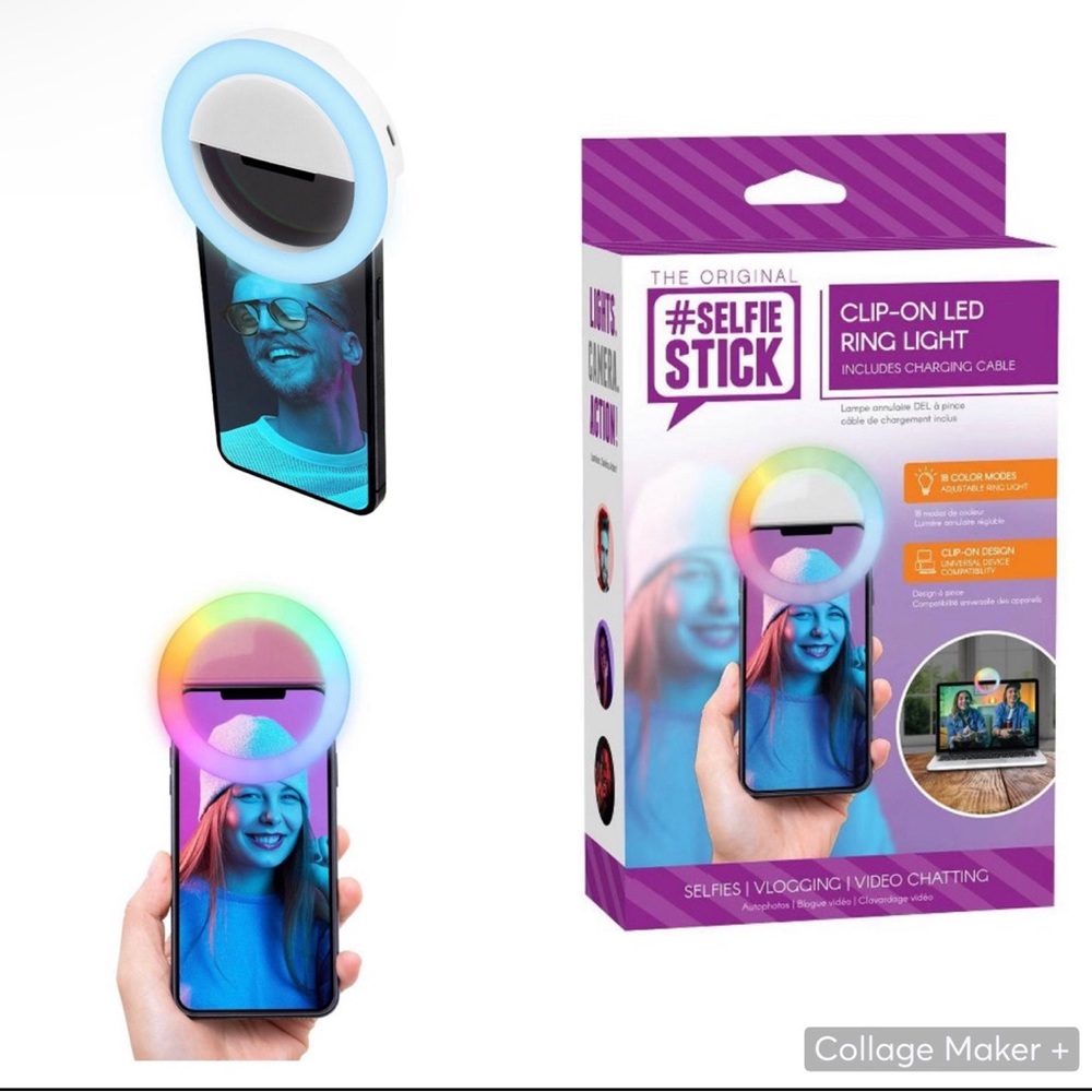 Retrak Rainbow Selfie Light Clip - Rainbow